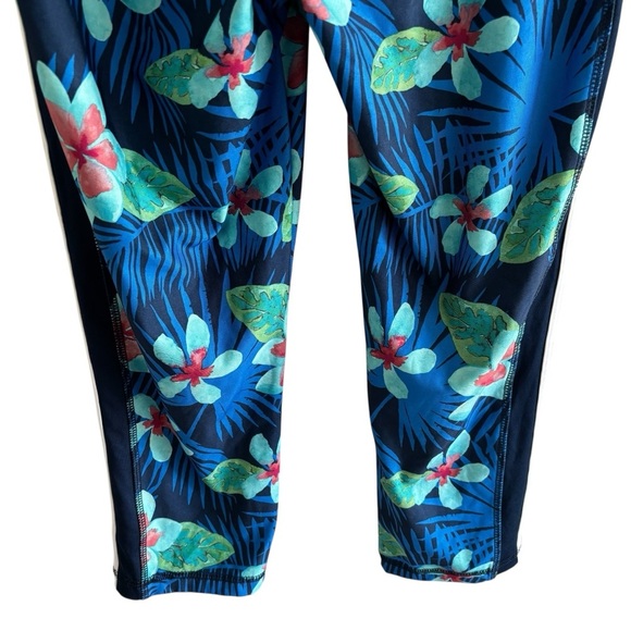 Athletic Works Floral Tropical Print Leggings Exercise Gym Size Medium 8-10 - Picture 8 of 14